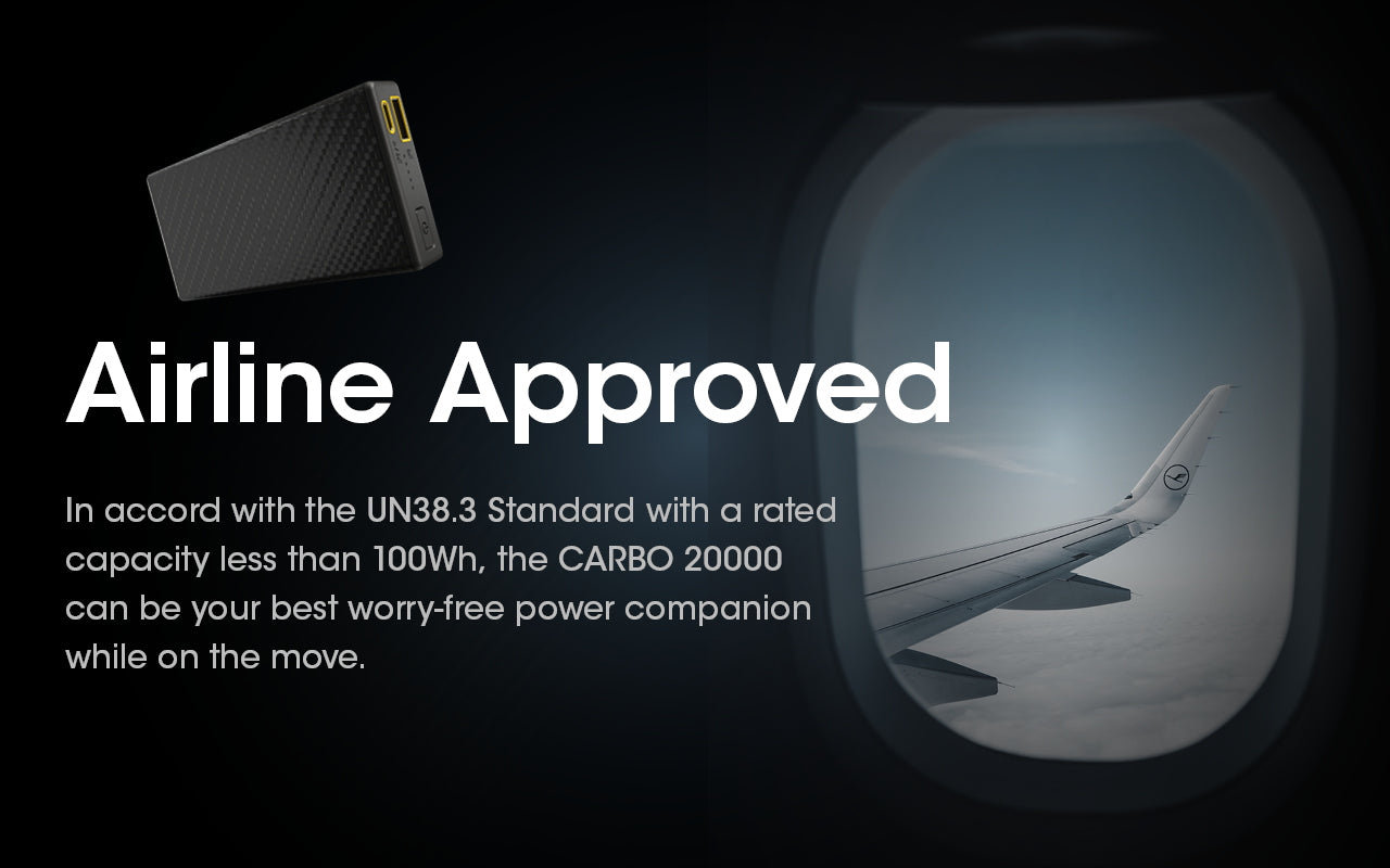 Carbo 20000 Ultra Lightweight 20000mAh Carbon Fiber Quick-Charge Power Bank