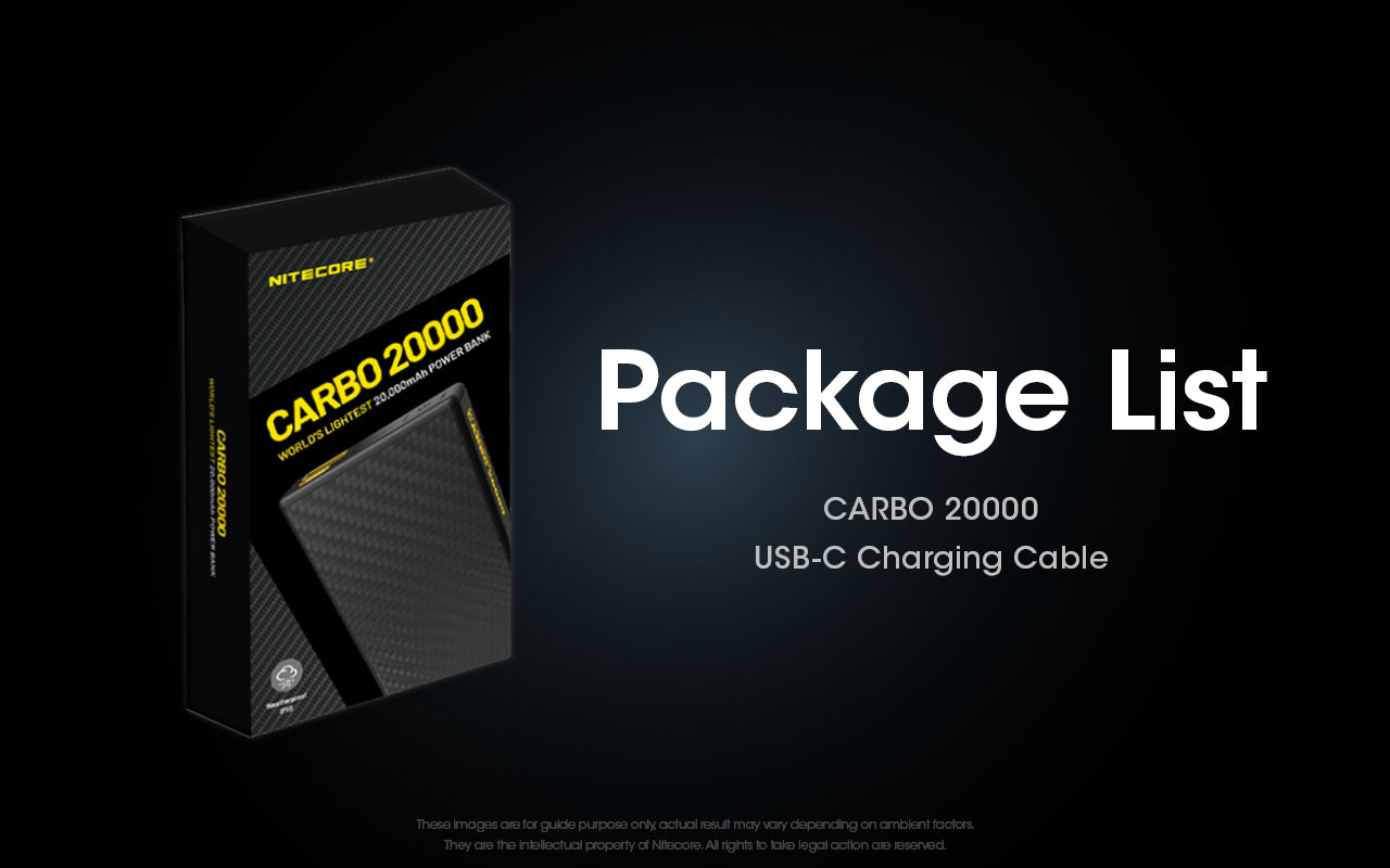 Carbo 20000 Ultra Lightweight 20000mAh Carbon Fiber Quick-Charge Power Bank