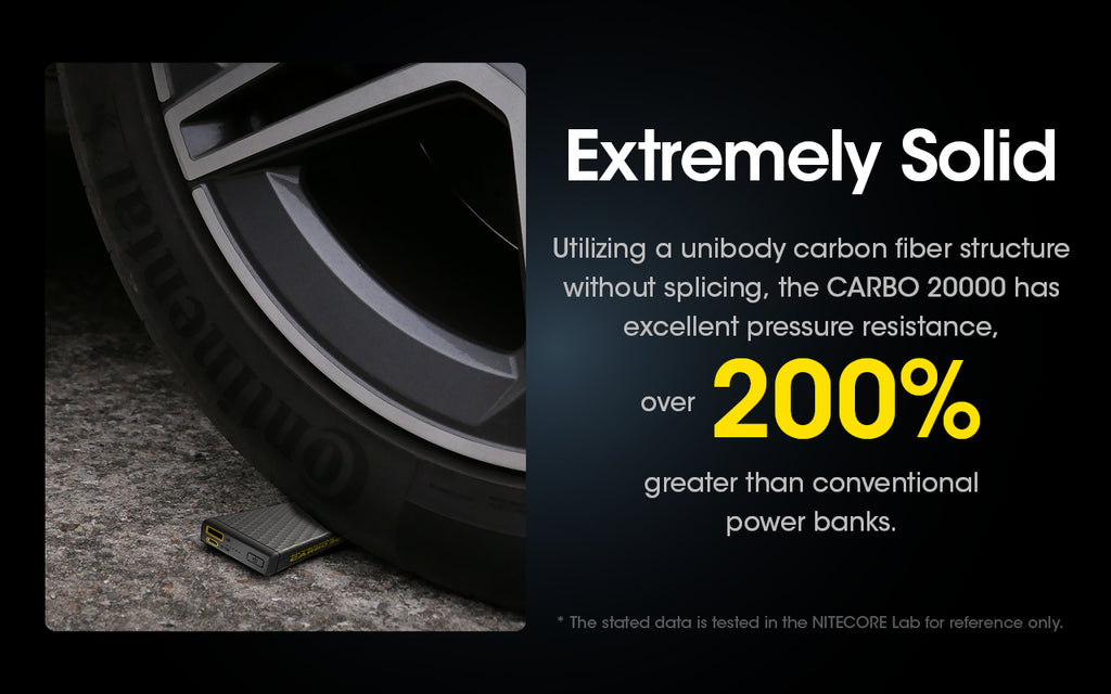 Carbo 20000 Ultra Lightweight 20000mAh Carbon Fiber Quick-Charge Power Bank