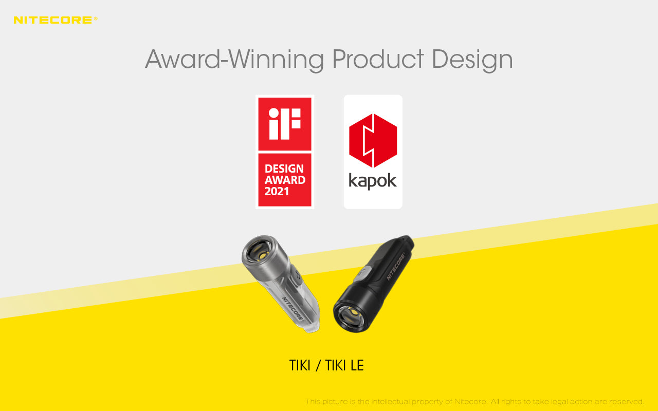 Tiki Mini Futuristic LED Keychain Light 300 Lumens
