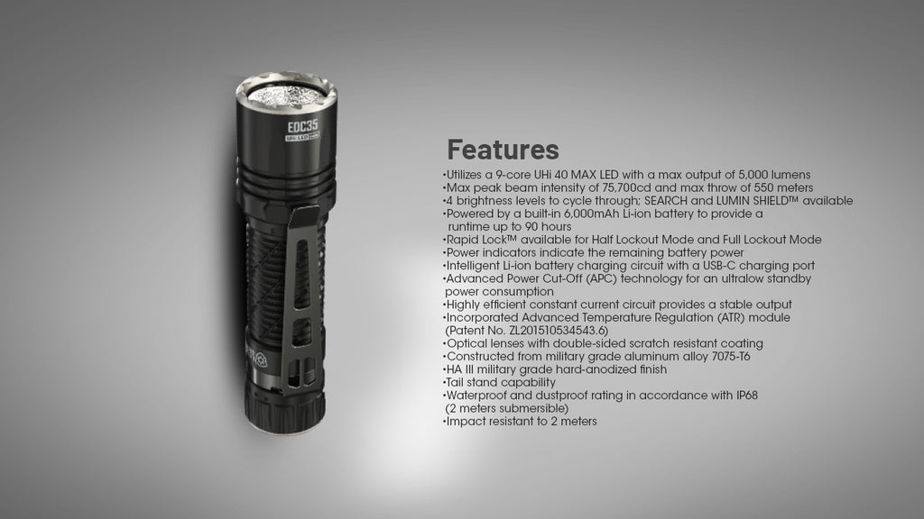 EDC35 5000 Lumen EDC Flashlight