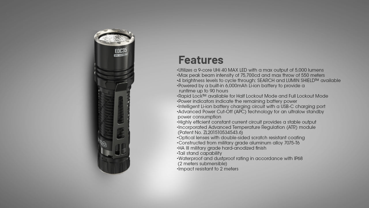 EDC35 5000 Lumen EDC Flashlight