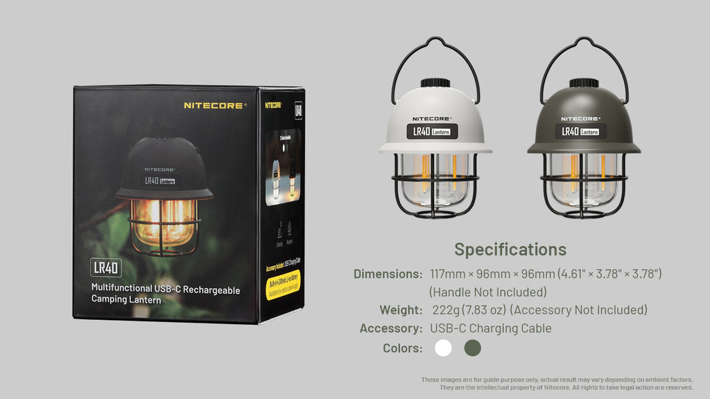 LR40 Multifunctional USB-C Rechargeable Camping Lantern