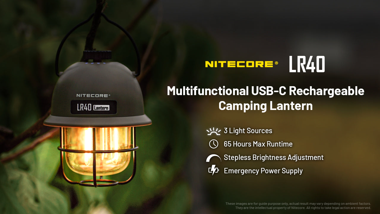LR40 Multifunctional USB-C Rechargeable Camping Lantern