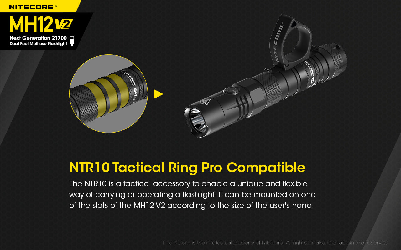 MH12 v2 1200 Lumen USB-C Rechargeable Tactical Flashlight