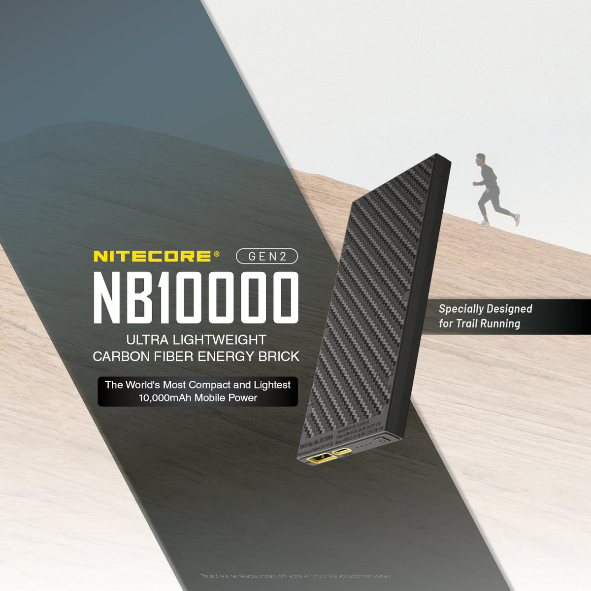 NB10000 Gen3 Ultra-Slim 10000mAh Carbon Fiber Quick-Charge Power Bank