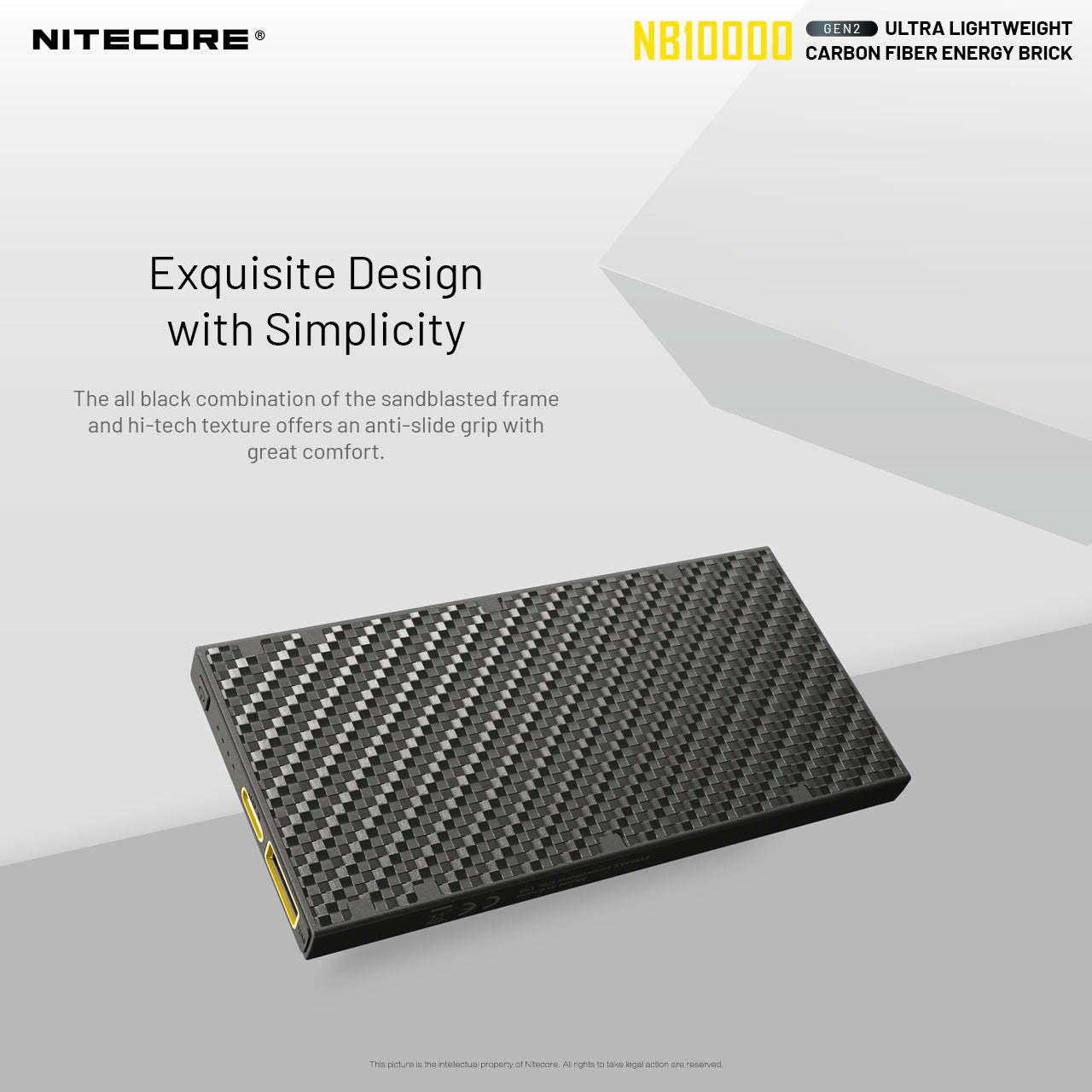 NB10000 Gen3 Ultra-Slim 10000mAh Carbon Fiber Quick-Charge Power Bank