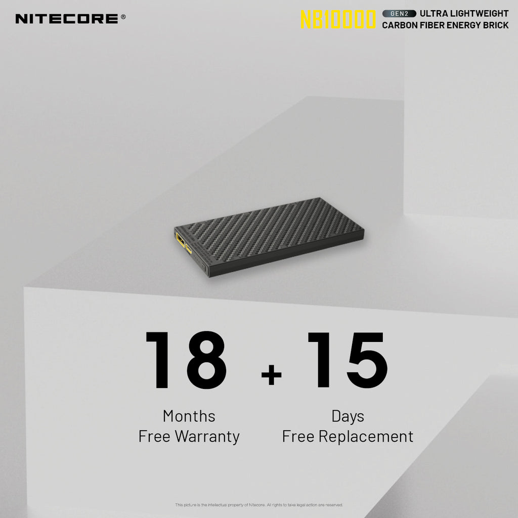 NB10000 Gen3 Ultra-Slim 10000mAh Carbon Fiber Quick-Charge Power Bank