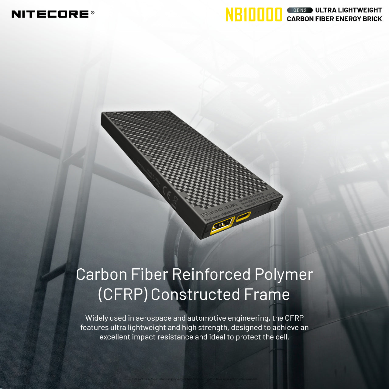 NB10000 Gen3 Ultra-Slim 10000mAh Carbon Fiber Quick-Charge Power Bank