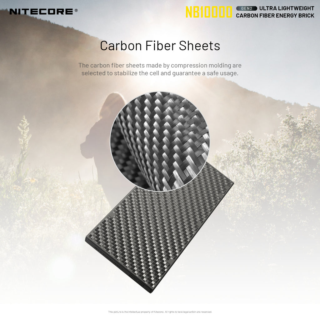 NB10000 Gen3 Ultra-Slim 10000mAh Carbon Fiber Quick-Charge Power Bank