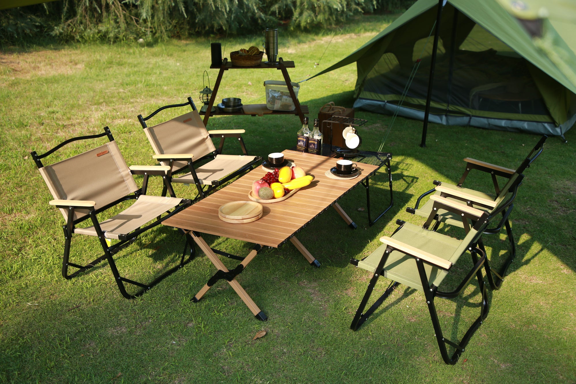 Wood Veins Aluminum Table
