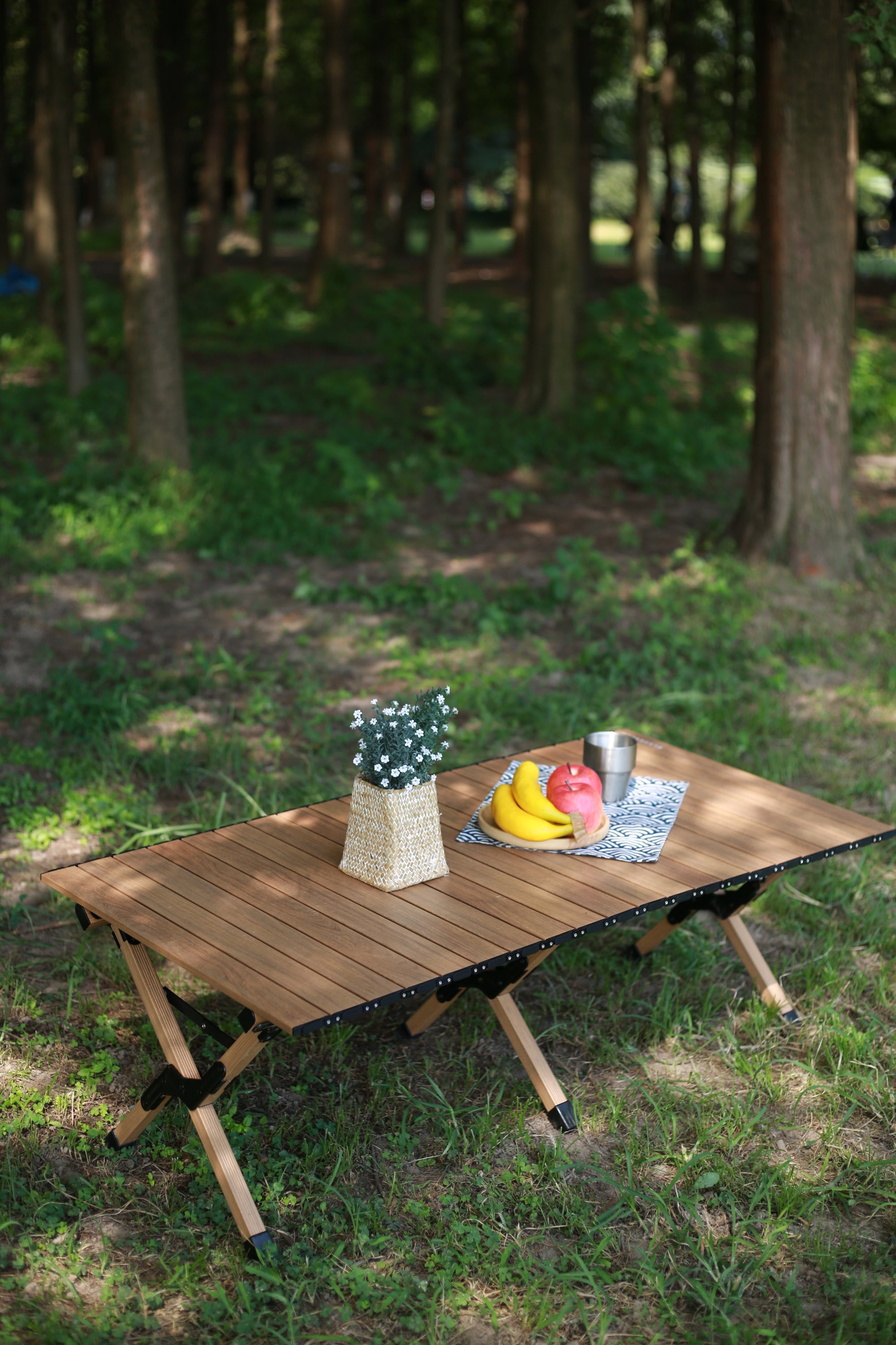 Wood Veins Aluminum Table
